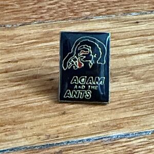 Vintage 80’s Black and Gold Adam and the Ants Enamel Pin Tie-tack brooch rare